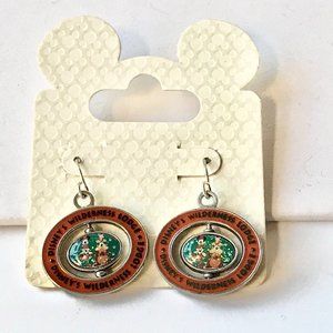 Vintage Disney Wilderness Lodge Earrings Charm Humphrey Bear Mickey Mouse